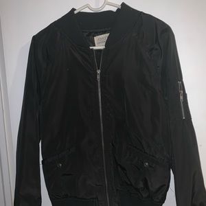 Black bomber jacket